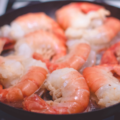 Argentininės raudonosios krevetės, 16/20, be galvos, su kiautu, 1 kg, šaldyta
